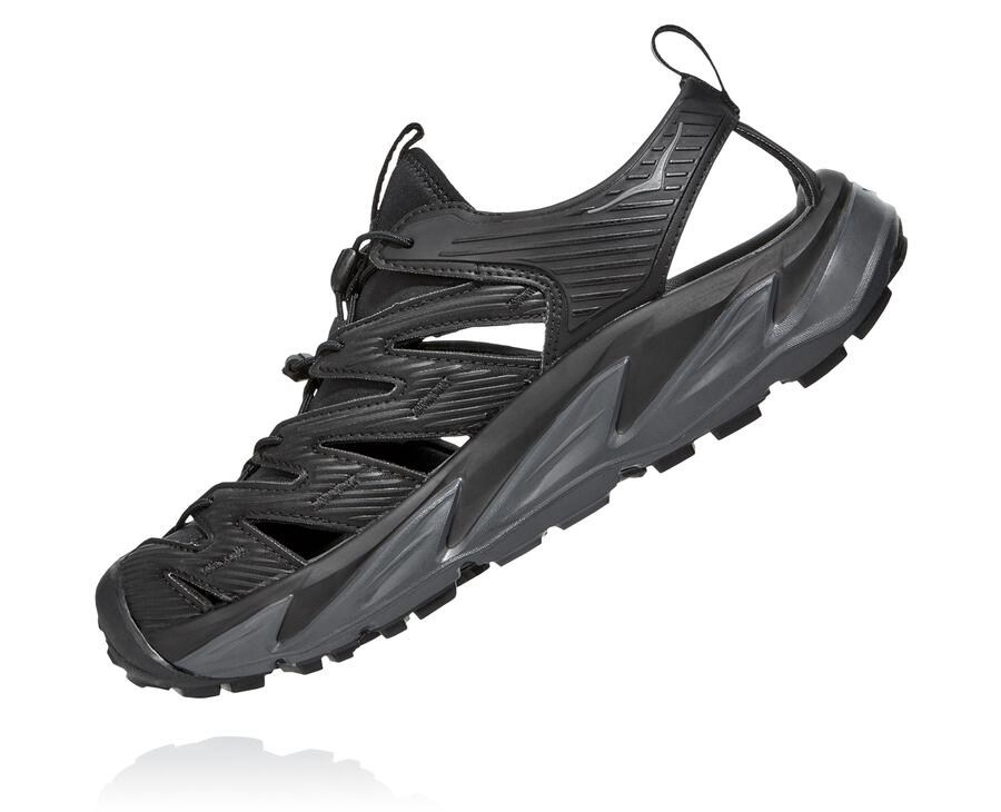 Sandalias Hoka One One Hombre Negros - Hopara - YTJL51472